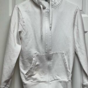 H&M DIVIDED unisex size S small white zip up hoodie sweatshirt never been worn!